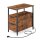 VASAGLE Beistelltisch rechteckig Spanplatte braun 35,0 x 60,0 x 61,0 cm, 1 St.