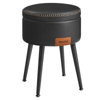 VASAGLE Wohnzimmer-Hocker mit Stauraum LOM005B01 schwarz...