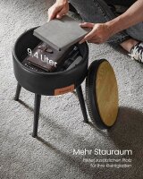 VASAGLE Wohnzimmer-Hocker mit Stauraum LOM005B01 schwarz Kunstleder, 1 St.