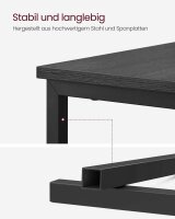 VASAGLE Beistelltisch rechteckig Spanplatte anthrazit 35,0 x 60,0 x 61,0 cm, 1 St.