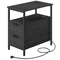 VASAGLE Beistelltisch rechteckig Spanplatte anthrazit 35,0 x 60,0 x 61,0 cm, 1 St.