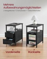 VASAGLE Beistelltisch rechteckig Spanplatte anthrazit 35,0 x 60,0 x 61,0 cm, 1 St.