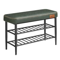 VASAGLE Sitzbank LSB054C01 waldgrün Kunstleder 80,0 cm