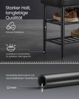VASAGLE Sitzbank LSB054B01 schwarz Kunstleder 80,0 cm