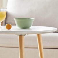 VASAGLE Beistelltische-Set rund MDF-Platte weiß, 2 St.