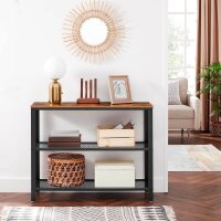 VASAGLE Konsolentisch rechteckig Spanplatte braun 101,5 x 35,0 x 80,0 cm, 1 St.