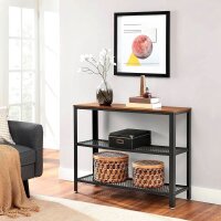 VASAGLE Konsolentisch rechteckig Spanplatte braun 101,5 x 35,0 x 80,0 cm, 1 St.