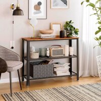 VASAGLE Konsolentisch rechteckig Spanplatte braun 101,5 x 35,0 x 80,0 cm, 1 St.