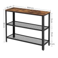 VASAGLE Konsolentisch rechteckig Spanplatte braun 101,5 x 35,0 x 80,0 cm, 1 St.