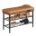 VASAGLE Sitzbank LSB054K01 karamellbraun Kunstleder 80,0 cm