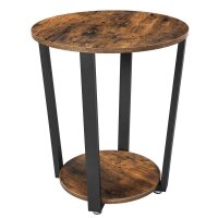 VASAGLE Beistelltisch rund Spanplatte braun 50,0 x 50,0 x...