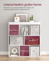 VASAGLE Bücherregal weiß 97,5 x 30,0 x 100,0 cm, 1 St.