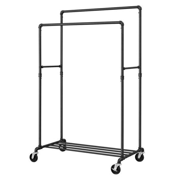 SONGMICS Rollgarderobe HSR60BV1 schwarz Metall 100,0 x 142,0/162,0 cm, 1 St.