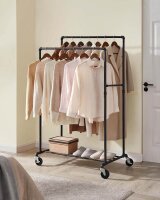 SONGMICS Rollgarderobe HSR60BV1 schwarz Metall 100,0 x...