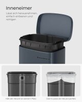 SONGMICS Mülleimer 30,0 l grüngrau, 1 St.
