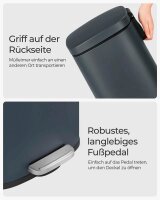 SONGMICS Mülleimer 30,0 l grüngrau, 1 St.