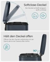 SONGMICS Mülleimer 30,0 l grüngrau, 1 St.