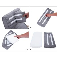 SONGMICS Schaukelstuhl grau natur Stoff 67,0 x 115,0 x 91,0 cm, 1 St.
