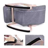 SONGMICS Schaukelstuhl grau natur Stoff 67,0 x 115,0 x 91,0 cm, 1 St.