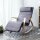 SONGMICS Schaukelstuhl grau natur Stoff 67,0 x 115,0 x 91,0 cm, 1 St.