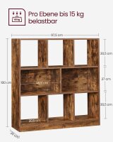 VASAGLE Bücherregal braun 97,5 x 30,0 x 100,0 cm, 1 St.