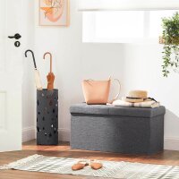 SONGMICS Sitztruhe LSF46GYZ dunkelgrau Stoff 76,0 cm