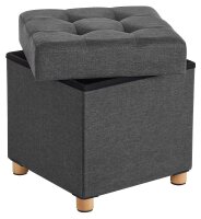 SONGMICS Wohnzimmer-Hocker mit Stauraum LSF14GYZ...
