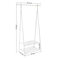 SONGMICS Kleiderständer HSR05W weiß Metall...