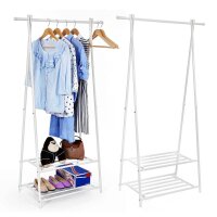 SONGMICS Kleiderständer HSR05W weiß Metall 87,5 x 155,0 cm, 1 St.