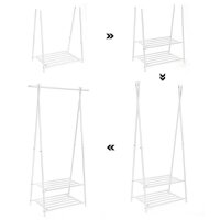 SONGMICS Kleiderständer HSR05W weiß Metall 87,5 x 155,0 cm, 1 St.