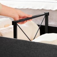 SONGMICS Sitztruhe LSF76GYZ dunkelgrau Stoff 110,0 cm