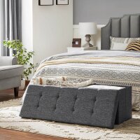 SONGMICS Sitztruhe LSF76GYZ dunkelgrau Stoff 110,0 cm