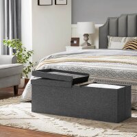 SONGMICS Sitztruhe LSF76GYZ dunkelgrau Stoff 110,0 cm