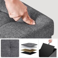 SONGMICS Sitztruhe LSF76GYZ dunkelgrau Stoff 110,0 cm
