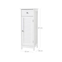 VASAGLE Badschrank BBC43WT weiß 32,0 x 30,0 x 87,0 cm