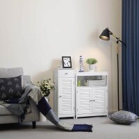 VASAGLE Badschrank BBC43WT weiß 32,0 x 30,0 x 87,0 cm