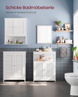 VASAGLE Badschrank BBC40WT weiß 60,0 x 30,0 x 80,0 cm
