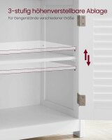 VASAGLE Badschrank BBC40WT weiß 60,0 x 30,0 x 80,0 cm