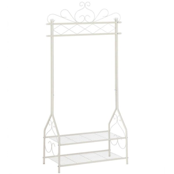 SONGMICS Kleiderständer HSR07WV1 weiß Metall 92,0 x 173,0 cm, 1 St.
