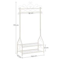 SONGMICS Kleiderständer HSR07WV1 weiß Metall 92,0 x 173,0 cm, 1 St.