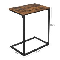 VASAGLE Beistelltisch rechteckig Spanplatte braun 55,0 x 35,0 x 66,0 cm, 1 St.