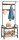 VASAGLE Garderobenbank mit Haken und Schuhrost HSR40B braun Holz 72,0 cm
