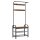 VASAGLE Garderobenbank mit Haken und Schuhrost HSR40B braun Holz 72,0 cm