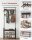 VASAGLE Garderobenbank mit Haken und Schuhrost HSR40B braun Holz 72,0 cm