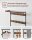 VASAGLE Garderobenbank mit Haken und Schuhrost HSR40B braun Holz 72,0 cm