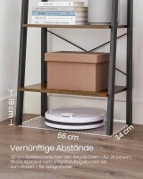VASAGLE Bücherregal braun, schwarz 56,0 x 34,0 x 137,5 cm, 1 St.