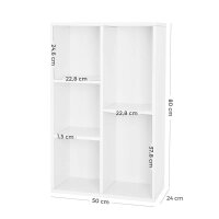 VASAGLE Bücherregal weiß 50,0 x 24,0 x 80,0 cm, 1 St.