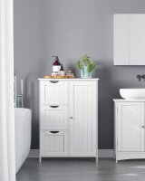 VASAGLE Badschrank BBC49WT weiß 60,0 x 30,0 x 81,0 cm