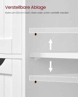 VASAGLE Badschrank BBC49WT weiß 60,0 x 30,0 x 81,0 cm