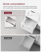 VASAGLE Badschrank BBC49WT weiß 60,0 x 30,0 x 81,0 cm
